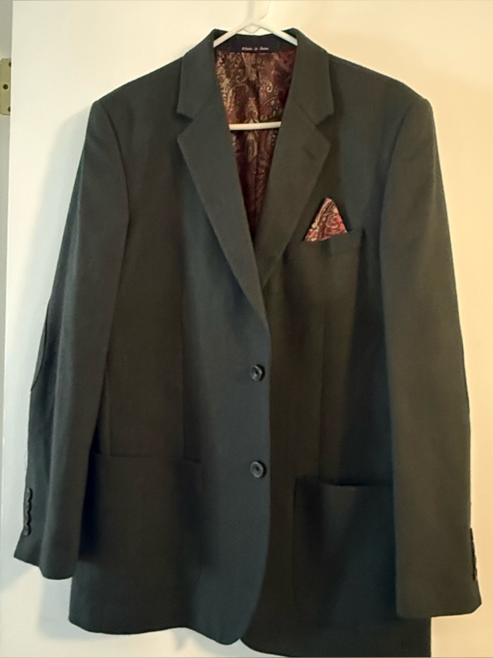 Alan Flusser Green Pattern Lined Blazer